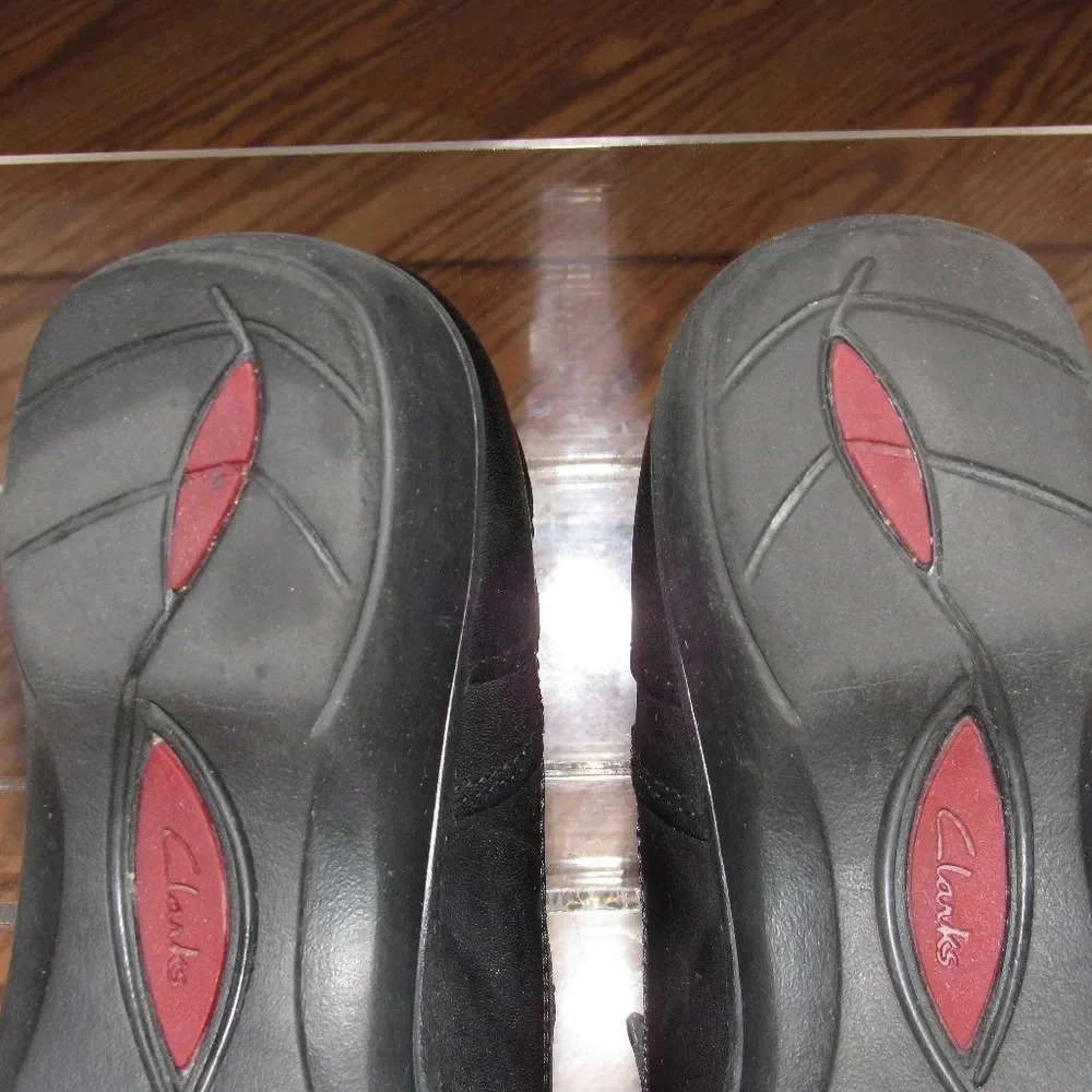 CLARKS ARTISAN Black Leather Shoes Size 9M - Picture 6 of 8